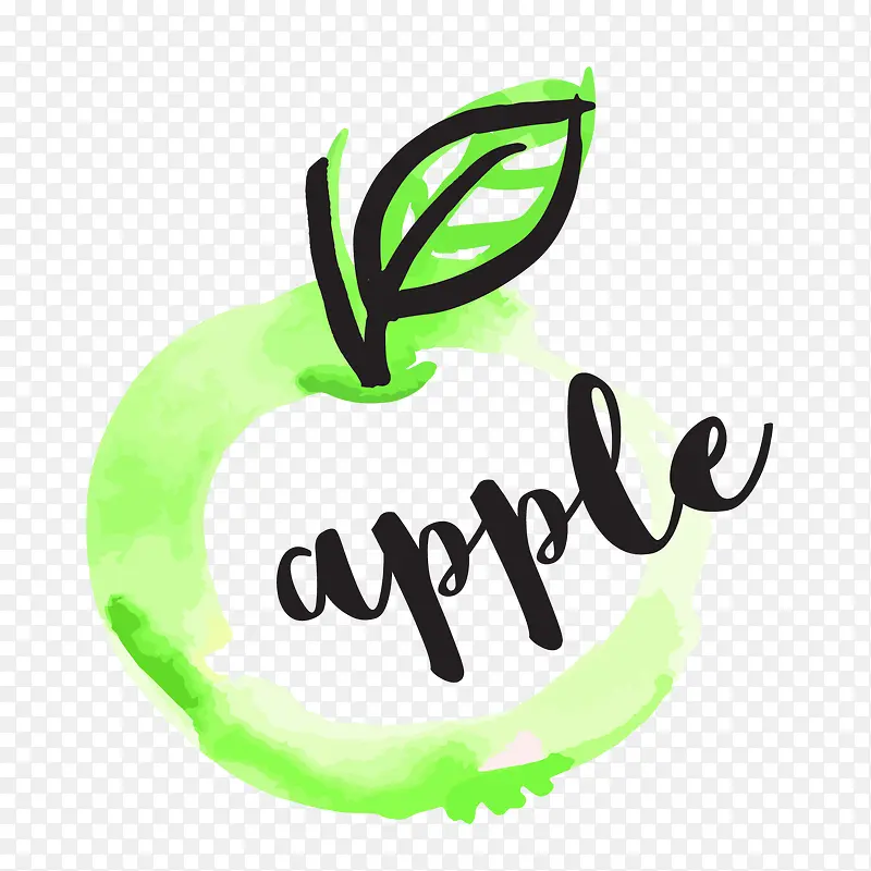 绿色苹果卡通图标