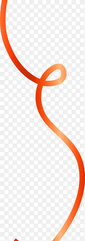 橙色简约曲线不规则图形