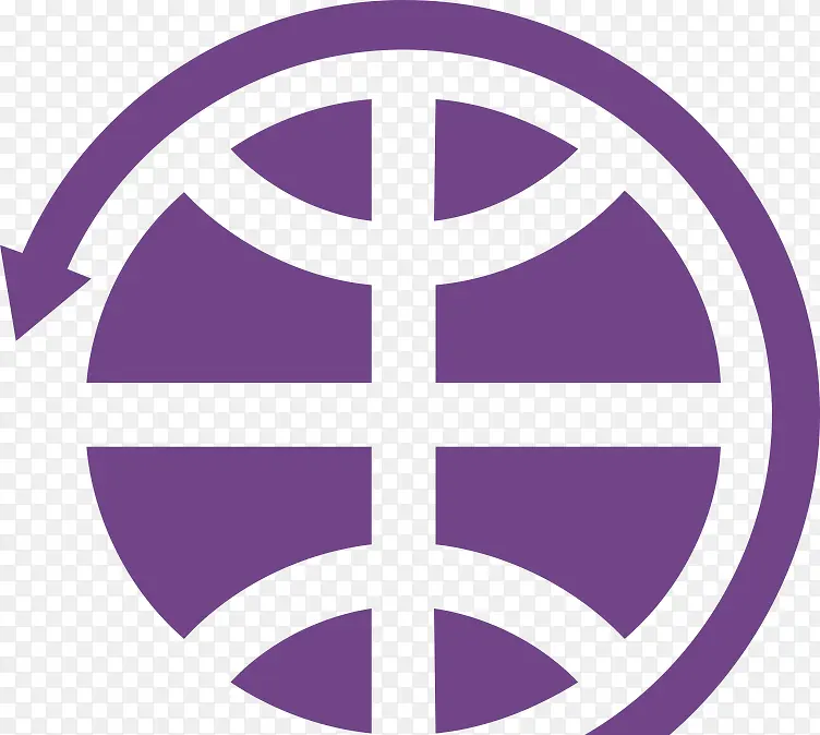 紫色圆形箭头