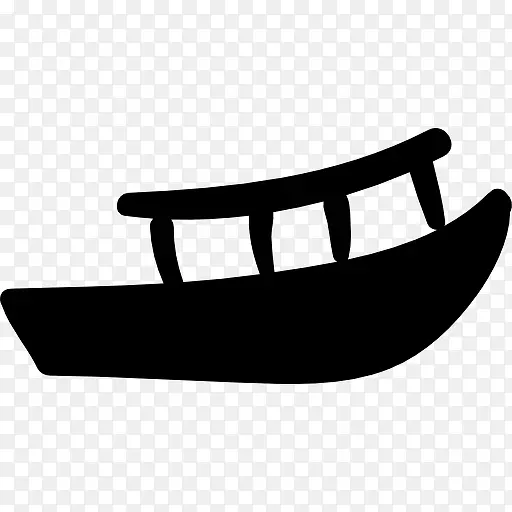 独木舟或小船填充轮廓图标