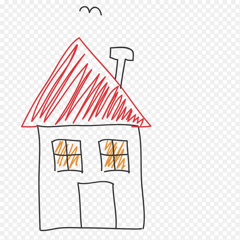 涂鸦小房子手绘图