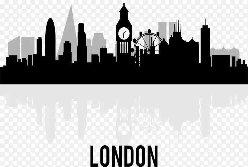 英国伦敦城市剪影