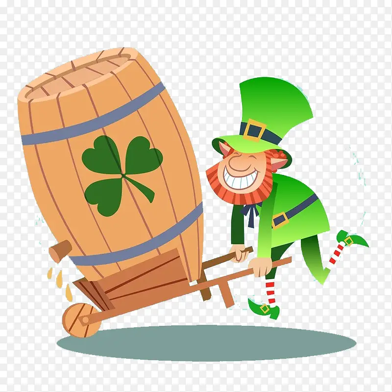 酿酒人推酒桶