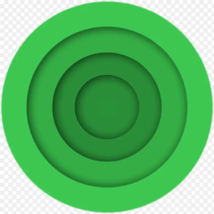 手绘绿色圈圈图标