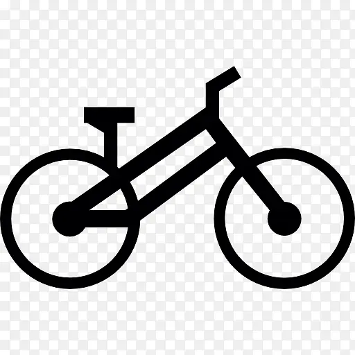 自行车的剪影图标