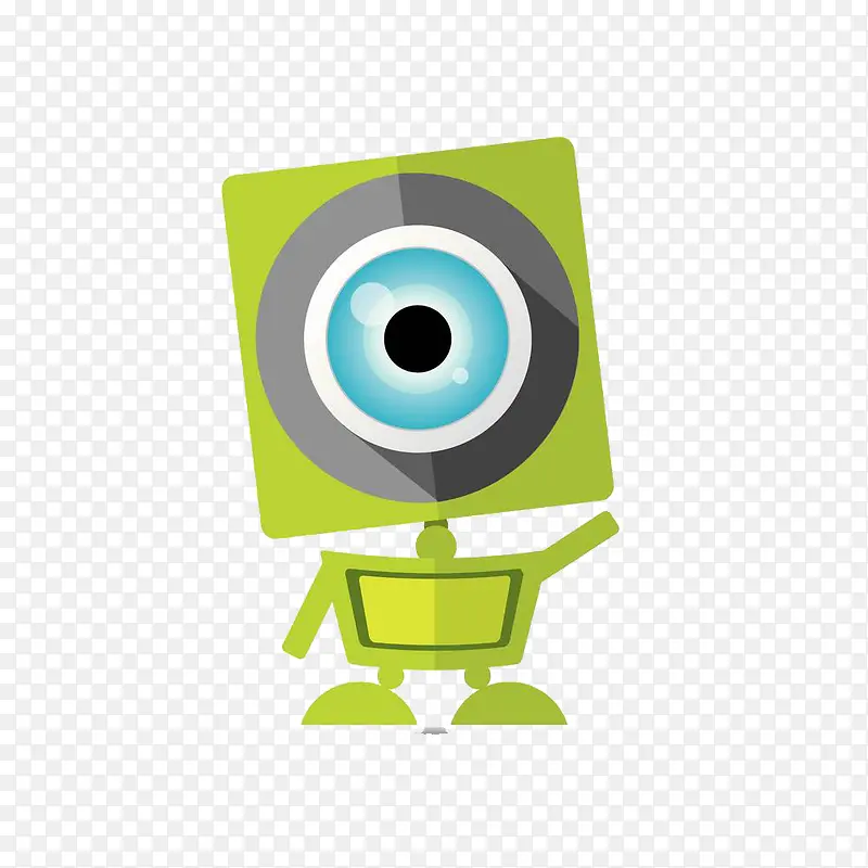 大眼睛独眼智能机器人PNG下载