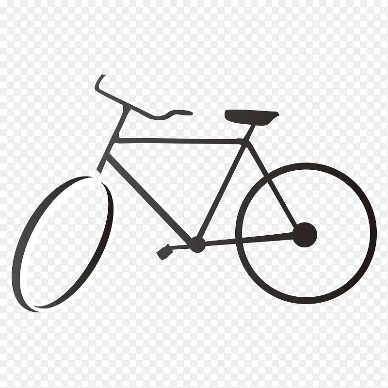 自行车手绘矢量