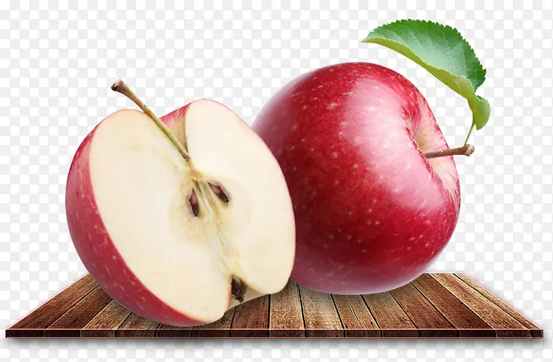红色清新大气秋季水果苹果促销