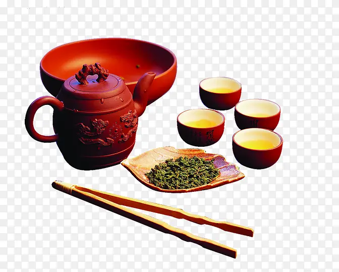 古典紫砂茶具