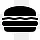 汉堡简单的黑色iphonemini图标