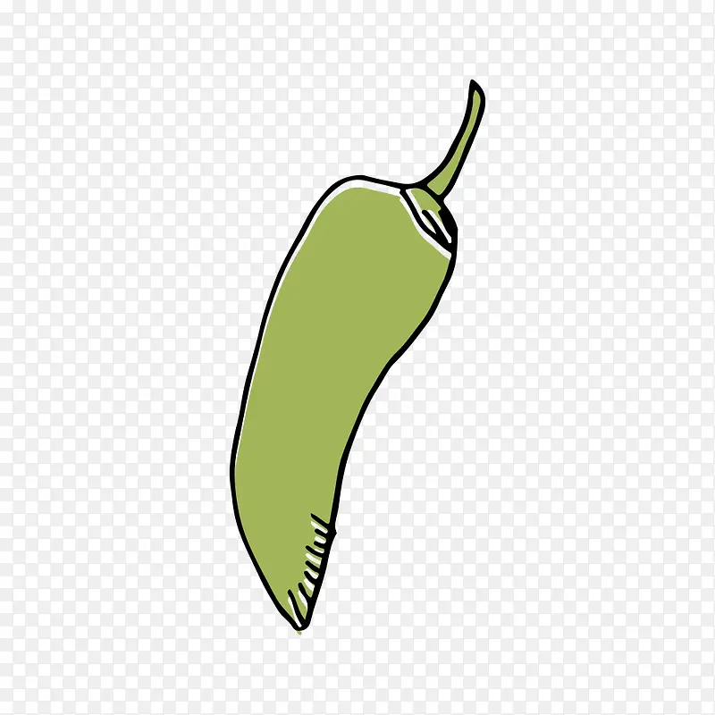 线条蔬菜辣椒