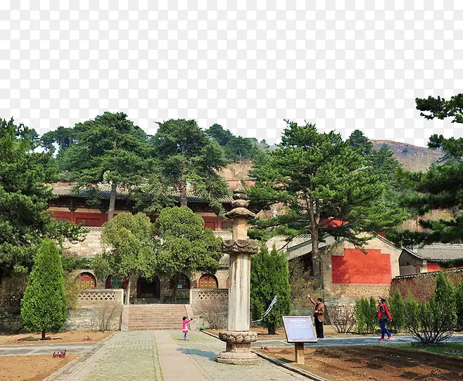 山西佛光寺山林庭院