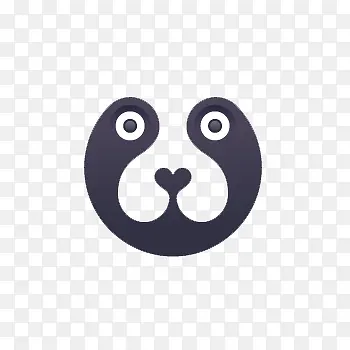 一个熊猫面部形象的圆形图标