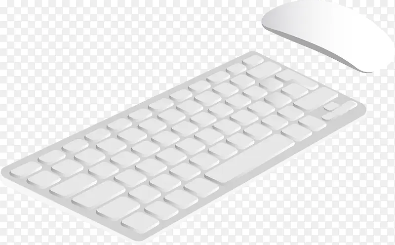 白色的无线键盘鼠标