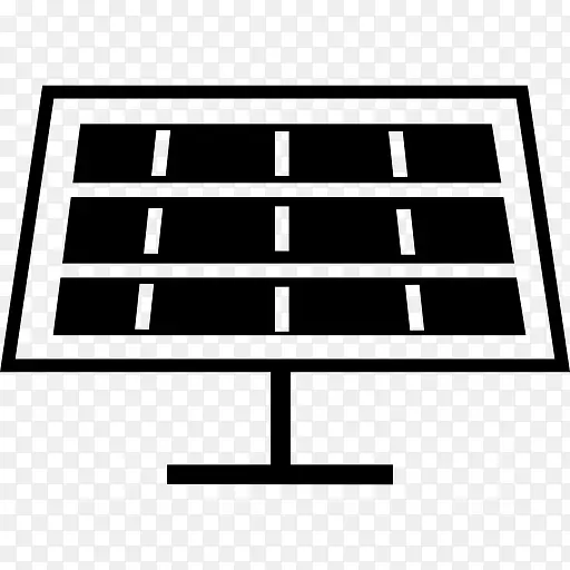 正面的太阳能电池板图标