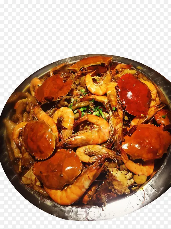 新鲜虾海鲜煲蟹煲