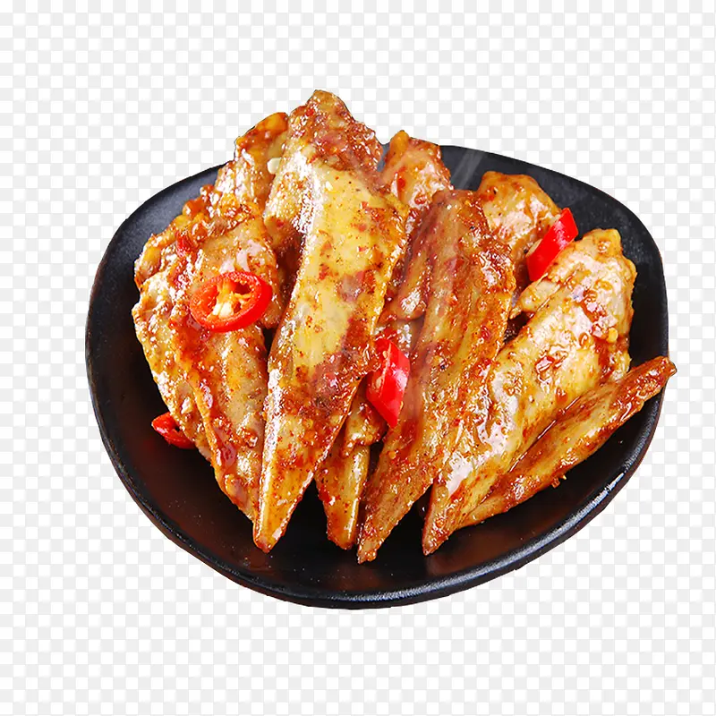 产品实物湘味卤鸡翅