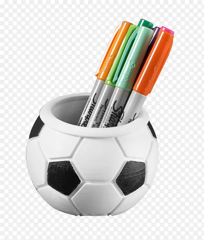 足球笔筒