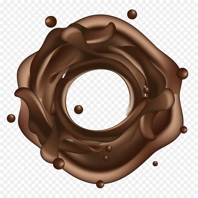 灰色圆弧巧克力美食元素