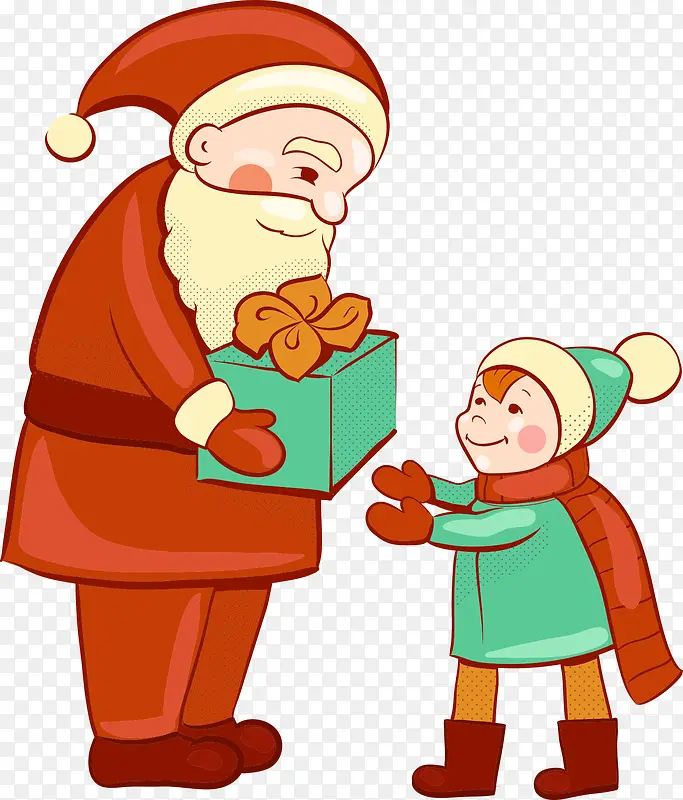 圣诞老人与小女孩