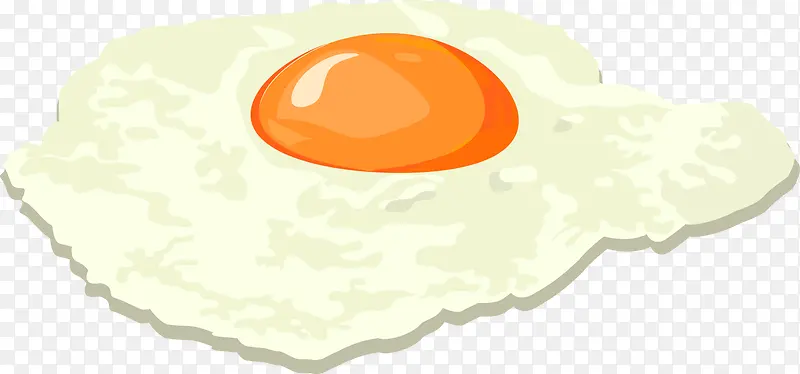 美丽白色鸡蛋煎蛋