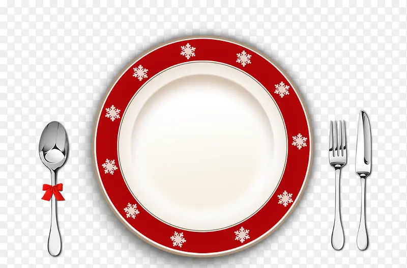 圣诞风格西餐盘和餐具