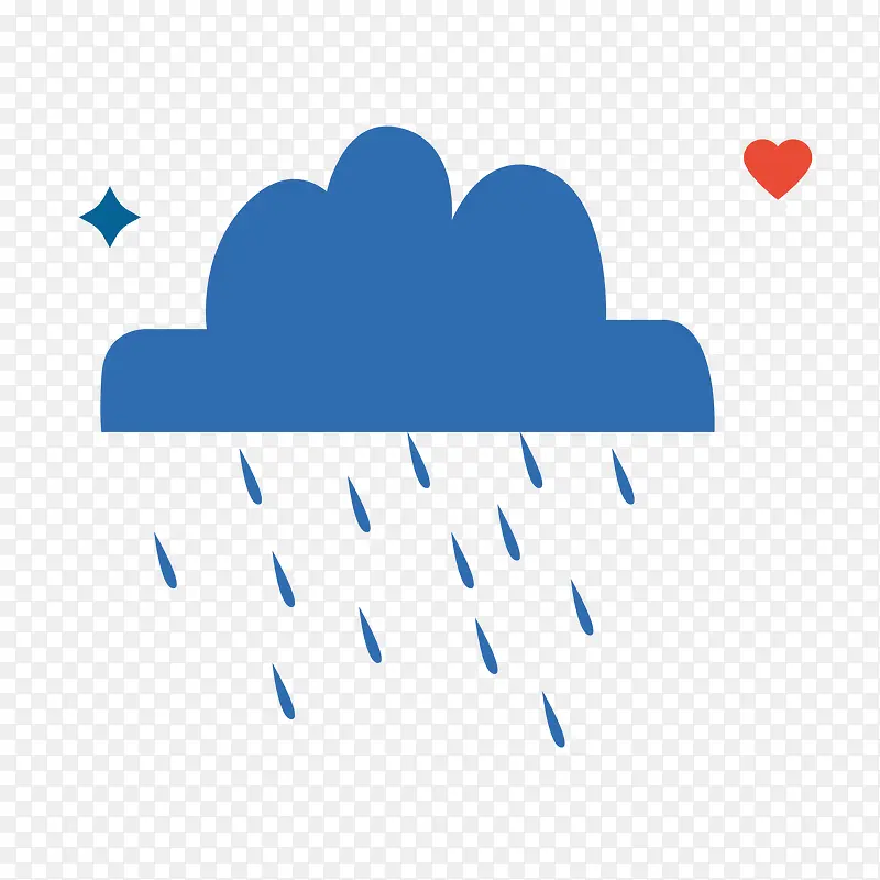 下雨天气卡通图标