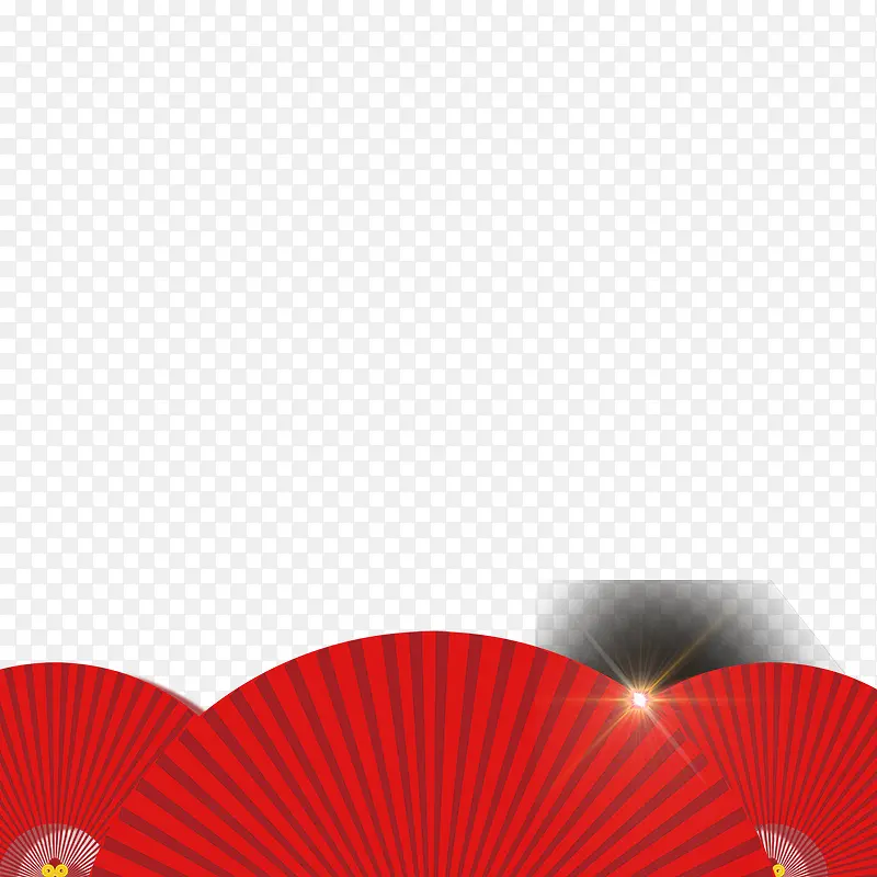 红色喜庆春节庆祝质感扇子