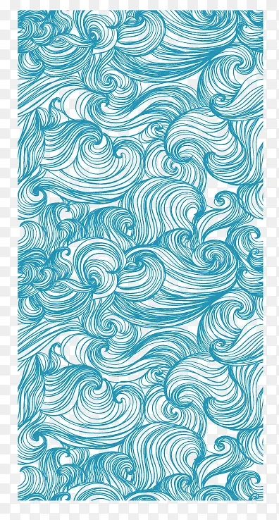蓝色海洋波浪花纹背景