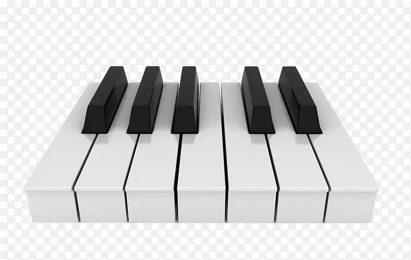 黑白手绘琴键