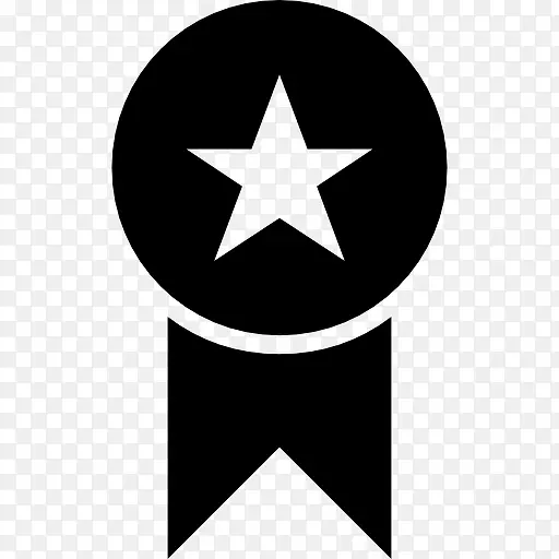 奖黑色徽章一个明星体育图标