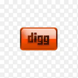 红色的Digg小按钮图标