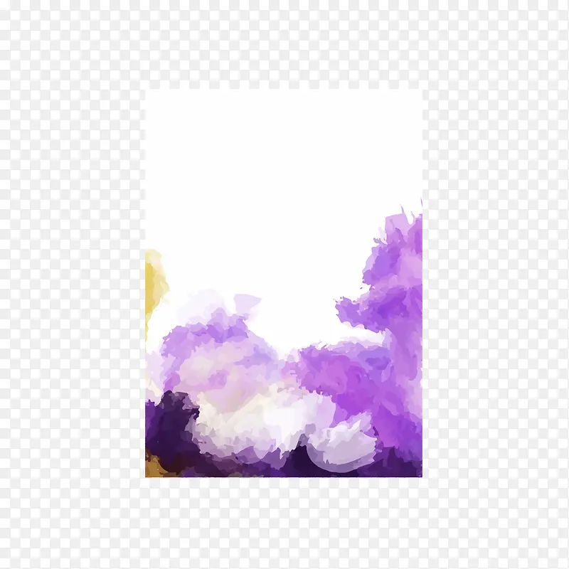 紫白色水彩卡片