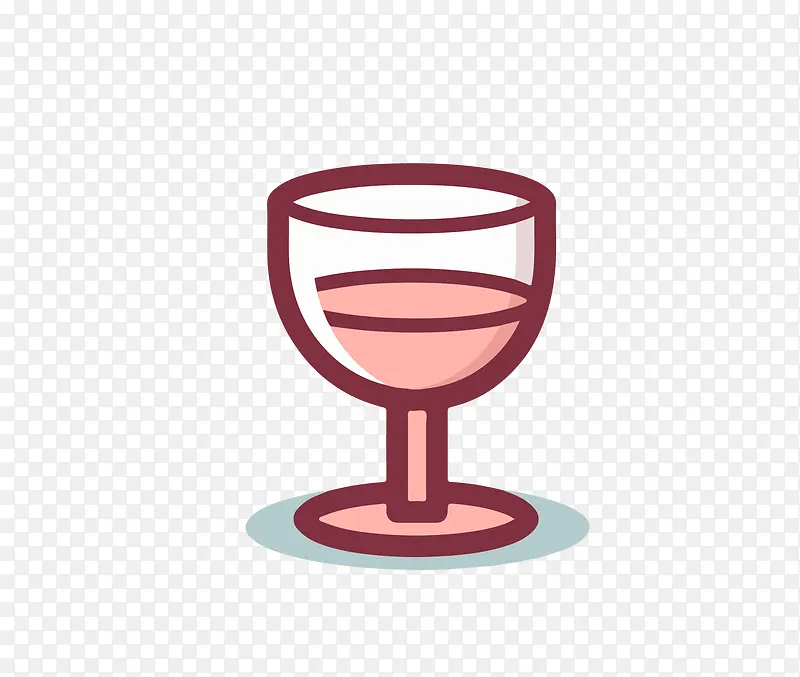 透明玻璃红酒杯矢量图免费下载