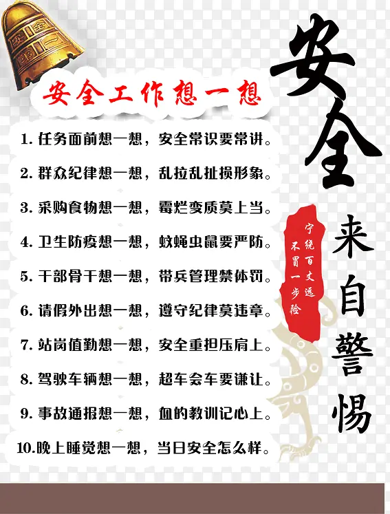 安全来自警惕图片