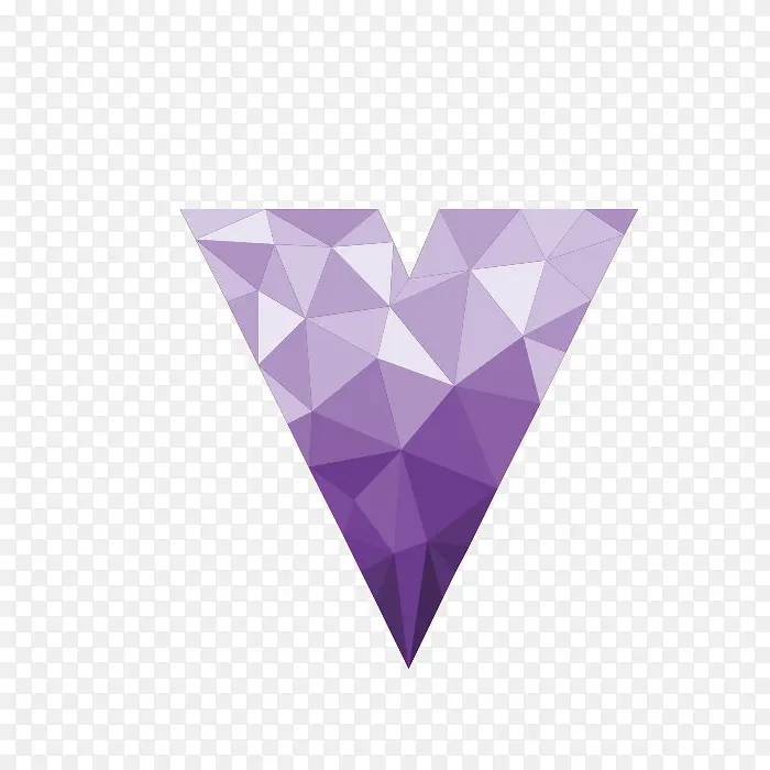 紫色钻石字母V