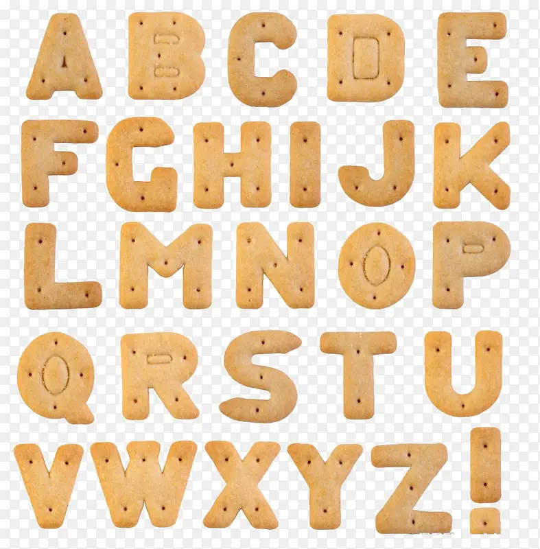 创意饼干字母素材