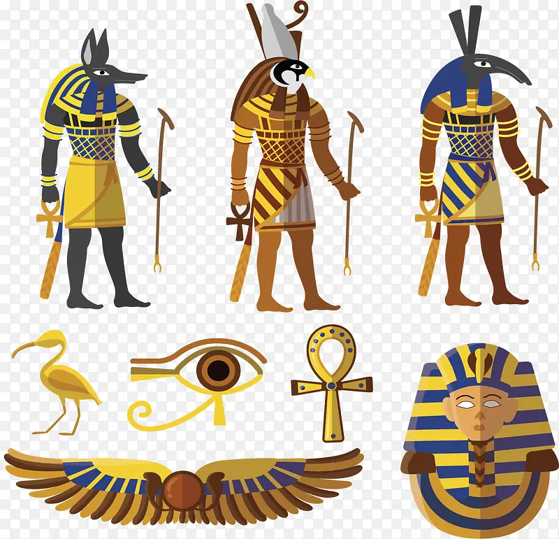埃及文化动物人像
