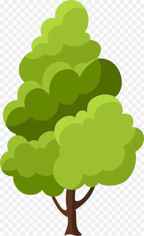 绿色小树装饰图案