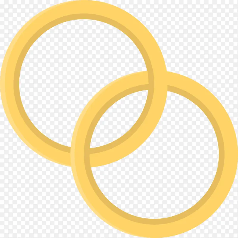 金色连接的双圆环