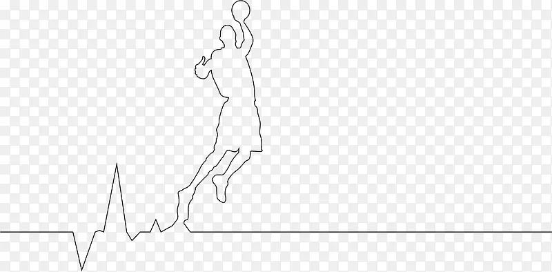 矢量线条篮球