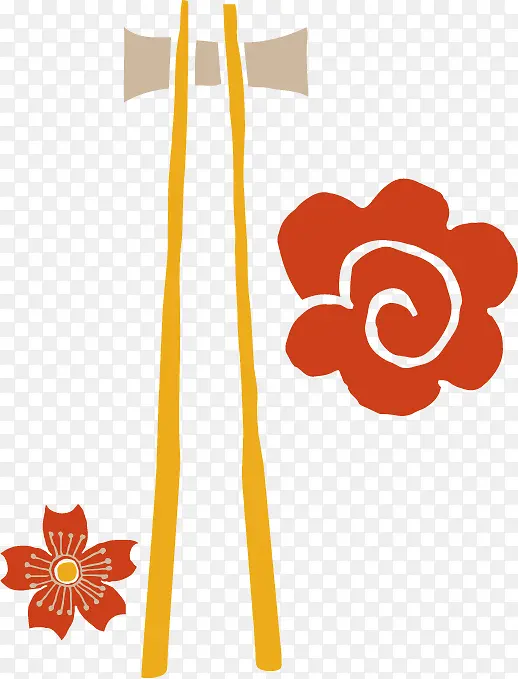 筷子矢量中国文化元素