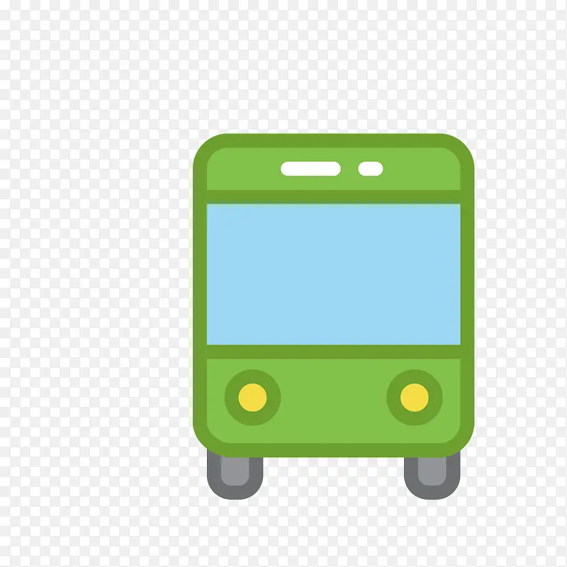 出行交通方式城市公交巴士矢量图