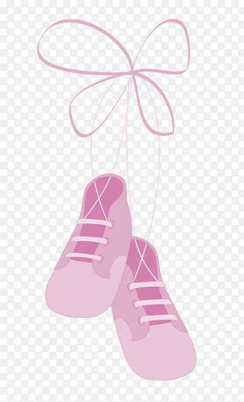 粉色卡通芭蕾舞鞋