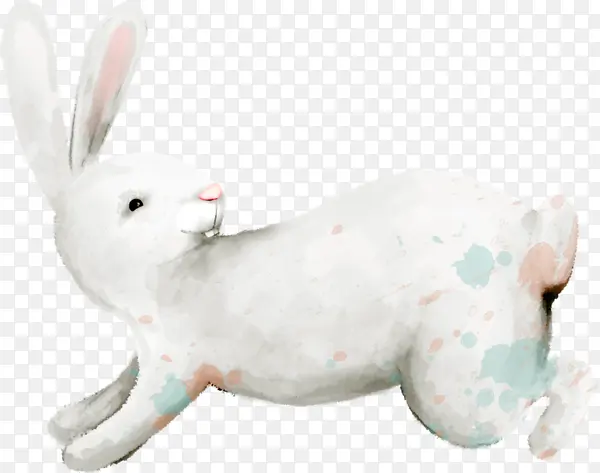 白色的石膏兔子