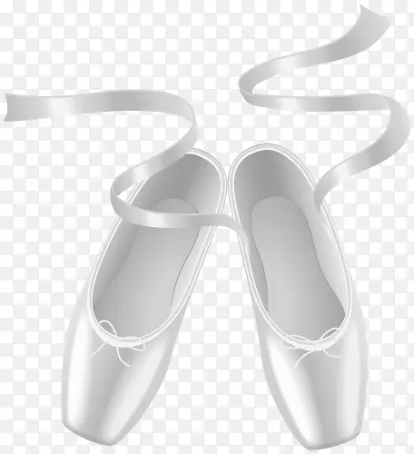 白色舞鞋免抠素材