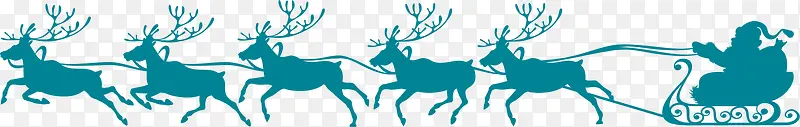 圣诞节奔跑的麋鹿