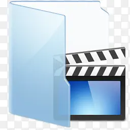 淡蓝色视频文件夹图标