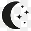 月亮星星标志图标
