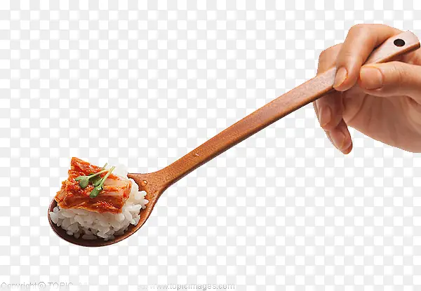 手勺起来的米饭